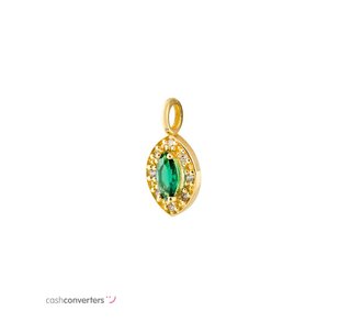 colgante oro 18k con piedra con circonita