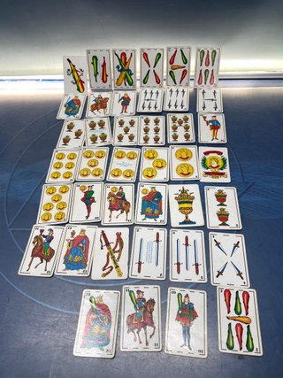 BARAJA ESPAÑOLA NAIPE BRISCIA VICTORIA Nº1 40 CARTAS incompleta