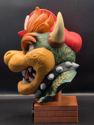 Figura Busto Mario Bros Bowser Impresión 3D