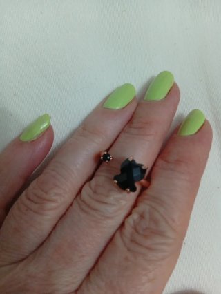 Anillo Tous Oso Negro Ajustable