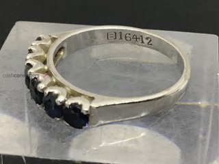 anillo oro 18k con piedra con zafiro