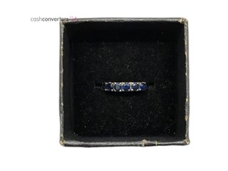 anillo oro 18k con piedra con zafiro