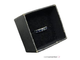 anillo oro 18k con piedra con zafiro