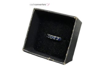 anillo oro 18k con piedra con zafiro
