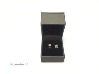 pendientes oro 18k con piedra con diamante de laboratorio