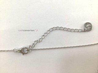 cadena plata 925mm con piedra con circonita 19 2.5cm