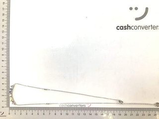 cadena plata 925mm con piedra con circonita 19 2.5cm