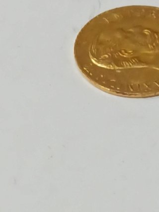 Moneda Imperio Mexicano 21.60 kl Oro 0.5 gr
