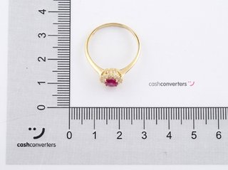 anillo oro 18k con piedra con circonita