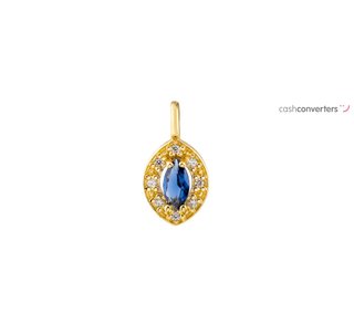 colgante oro 18k con piedra con circonita