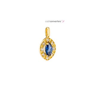 colgante oro 18k con piedra con circonita