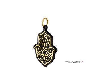 colgante oro 18k con piedra con onix