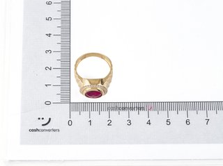 sello oro 18k con piedra con circonita