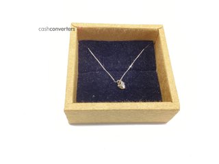 collar oro 18k con diamante de laboratorio 23cm