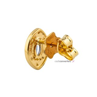 pendientes oro 18k con piedra con circonita