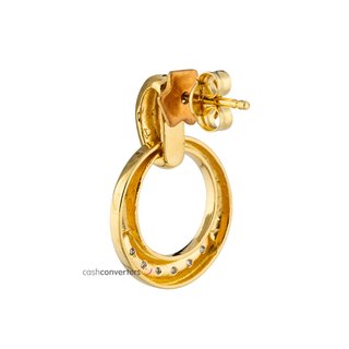pendientes oro 18k con piedra con circonita