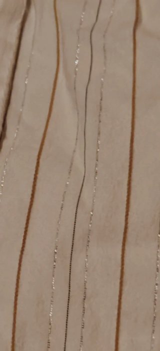 Camisa de vestir a rayas beige y negra Talla M