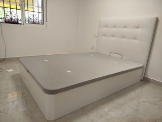 Canapé abatible madera y tela