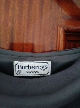 Vestido Burberry Gris Largo