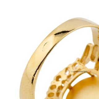 anillo oro 18k con piedra con circonita