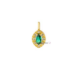 colgante oro 18k con piedra con circonita