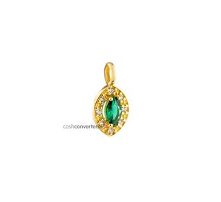colgante oro 18k con piedra con circonita