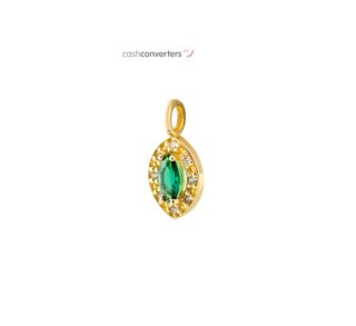 colgante oro 18k con piedra con circonita