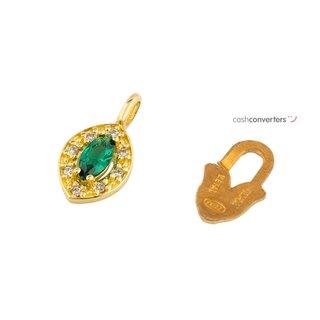 colgante oro 18k con piedra con circonita