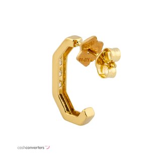 pendientes oro 18k con piedra con circonita