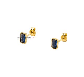 pendientes oro 18k con piedra con circonita