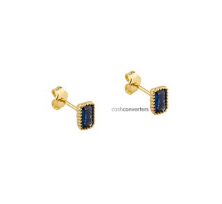 pendientes oro 18k con piedra con circonita