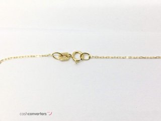 cadena oro 18k con piedra con circonita 22cm