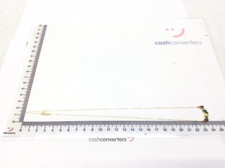 cadena oro 18k con piedra con circonita 22cm