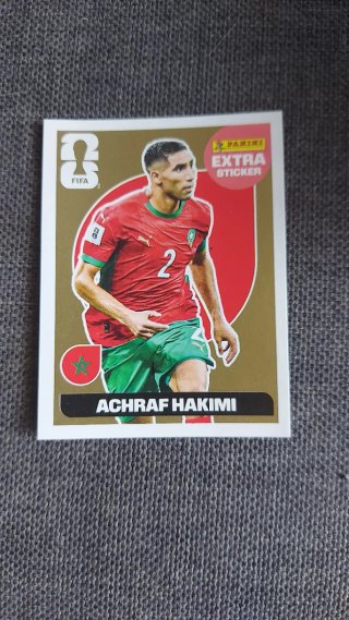 Cromo Achraf Hakimi Panini Extra Sticker Ouro