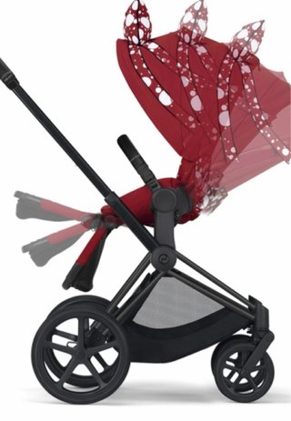 Silla de paseo Cybex, roja y blanca