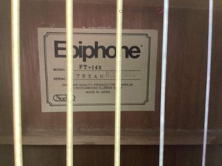 guitarra acustica epiphone ft 145