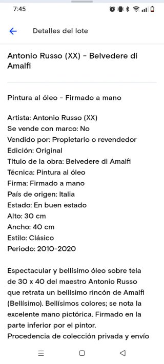 Cuadro 30x40 Antonio Russo