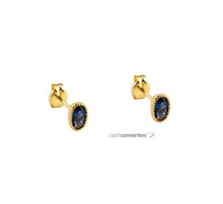 pendientes oro 18k con piedra con circonita