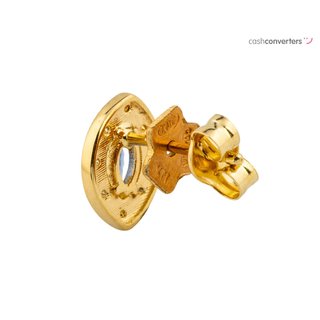 pendientes oro 18k con piedra con circonita