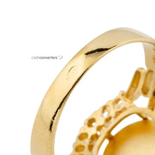 anillo oro 18k con piedra con circonita