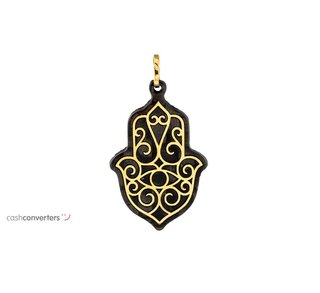 colgante oro 18k con piedra con onix