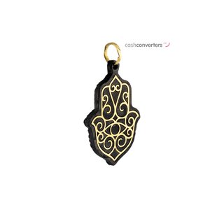 colgante oro 18k con piedra con onix