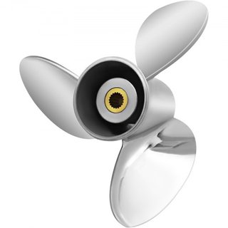 Hélice de fueraborda, Reemplazo para OEM 3860709, Hélice de barco de acero de 3 palas 14.5" x 21" de paso, Compatible con Volvo Penta SX Drive Todos los Modelos, con 19 dientes de spline, RH