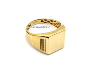 sello oro 18k con piedra con circonita t. 24 (20,38 mm)