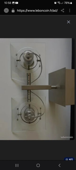 Lámpara techo o pared  Ikea cristal metal