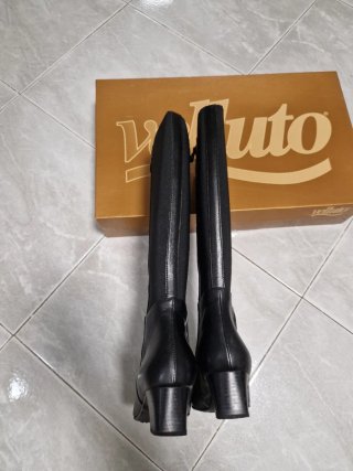 Stivali Velluto Vera Pelle Neri Tg 39