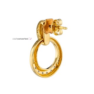 pendientes oro 18k con piedra con circonita