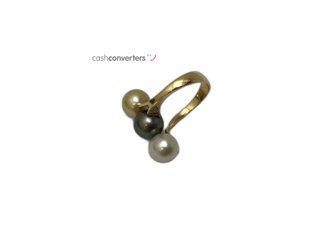 anillo oro 18k con piedra con perla