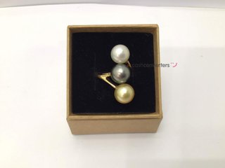 anillo oro 18k con piedra con perla