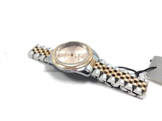 reloj pulsera señora parfois redondo bicolor con pulsera de acero 32mm